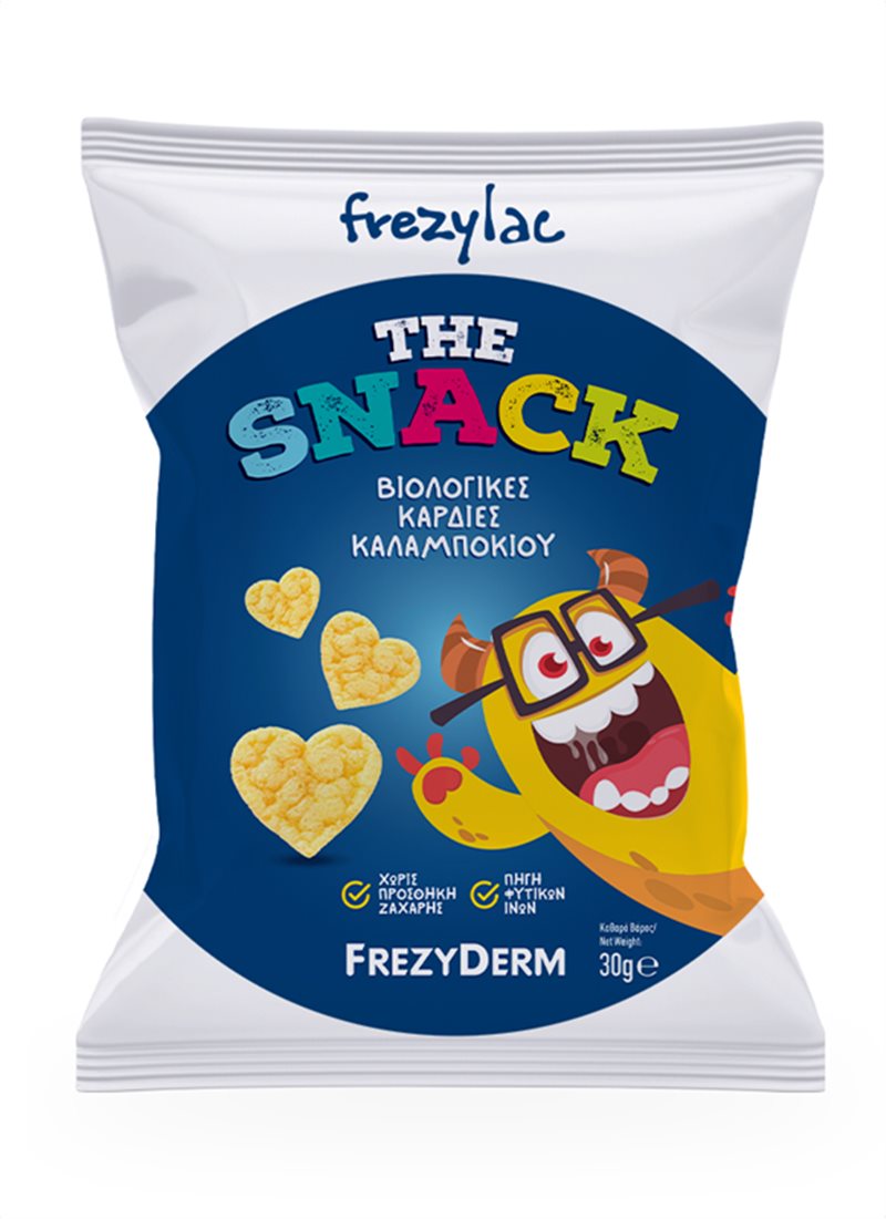 FREZYDERM - FREZYLAC THE SNACK Βιολογικές καρδιές καλαμποκιού - 30gr